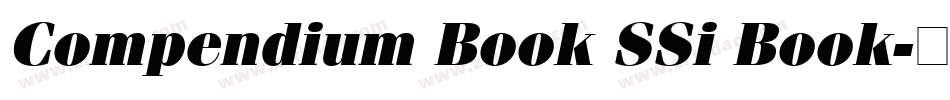 Compendium Book SSi Book字体转换